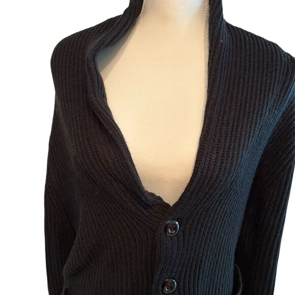 iclosam Sweaters - Navy Blue Knit Cardigan Sweater iClosam Oversized Size Small NWT
